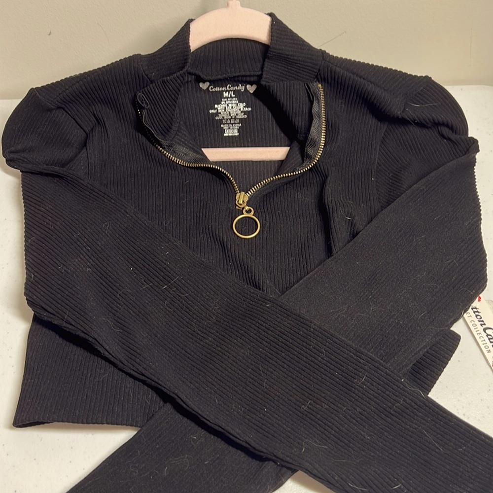 Black Long Sleeve Fall Winter Sweater